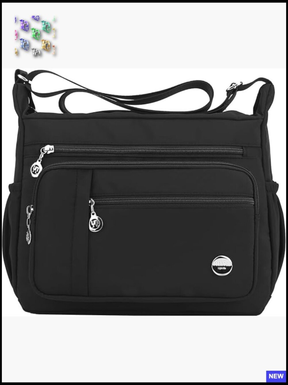 Nylon Crossbody Purse with Multiple Pockets Lightweight Tote Shoulder Bag